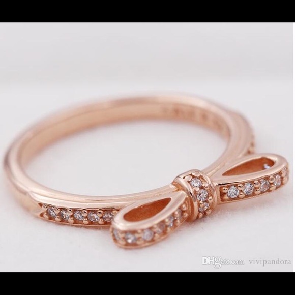 AUTHENTIC DISCONTINUED Pandora Classic Bow Ring - Picture 2 of 4